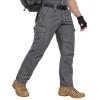 Zoofly Cargo Work Pants for Men Elastic Waist Waterproof Mens Tactical Pants with Pockets Outdoor Hiking Pants Ripstop Grey 32W*30L view 1
