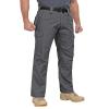 Zoofly Cargo Work Pants for Men Elastic Waist Waterproof Mens Tactical Pants with Pockets Outdoor Hiking Pants Ripstop Grey 32W*30L view 2