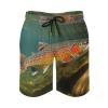 Men's Swim Trunks Brook Trout Fly Fishing Beach Shorts Quick Dry Summer Bathing Suit Swimwear Beachwear with Pockets view 3