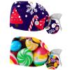 2 Packed Candy Claus Snowflake Snowball Scrub caps Women Scrub caps Cute Scrub caps Women for The Surgeon view 1