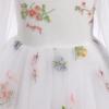 ABEHIK Little Girls Dresses Flower Girl Dress Toddler Sleeveless Spaghetti Straps Backless Floral Embroidered Princess Dress Summer Wedding Birthday Party Fairy Tulle Tutu Dress White 6-12M view 4