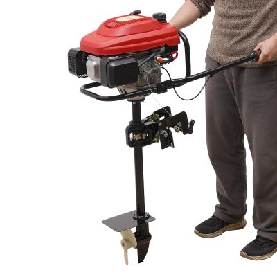 7.5 HP 200cc Outboard Motor, 4 Stroke Fishing Boat Engine Air-Cooled Gasoline Short Shaft, Heavy Duty Outboard Engine, CDI Ignition System, For Fishing Boat, Motorboat and Inflatable Boat, 3600 RPM