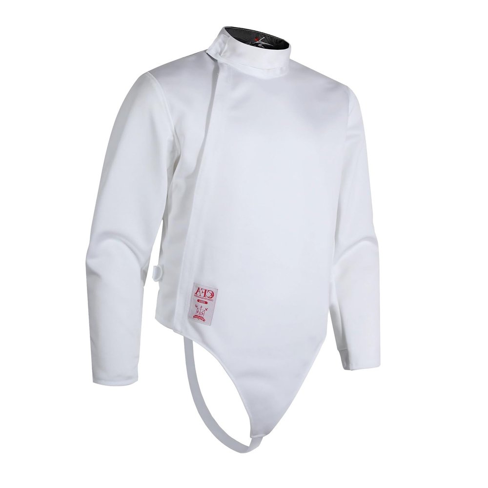 KXJPIZIYB Fencing Jacket, Youth Adult Fencing Suit Tops, 450N Fencing Competition Clothing, Foil/Epee/Saber Fencing Gear(Color:White Left hand,Size:40#)