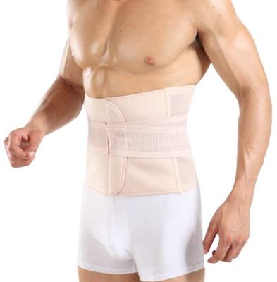 ALEPXS Safety Certification Men's Waist and Fat Burning Abdomen Breathable Sports Fitness Belly Belt Lumbar Support Relief The Pain(Color:White,Size:Large)