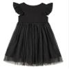 Beganly Girls Casual Tulle Tutu Dress Baby Toddler Ruffle Sleeves Bow Princess Party Dresses Black 120 view 3