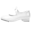 Linodes PU Leather/Patent Ribbon Tie Tap Shoe for Girls and Boys (Toddler/Little Kid/Big Kid)-White Patent-9M-Toddler view 2