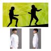KXJPIZIYB Fencing Jacket, Youth Adult Fencing Suit Tops, 450N Fencing Competition Clothing, Foil/Epee/Saber Fencing Gear(Color:White Right hand,Size:50#) view 3