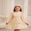 GRACE KARIN Girls Dress Ruffle Off The Shoulder Casual A-Line Swiss Dot Fall Dress Dark Green 14Y view 3