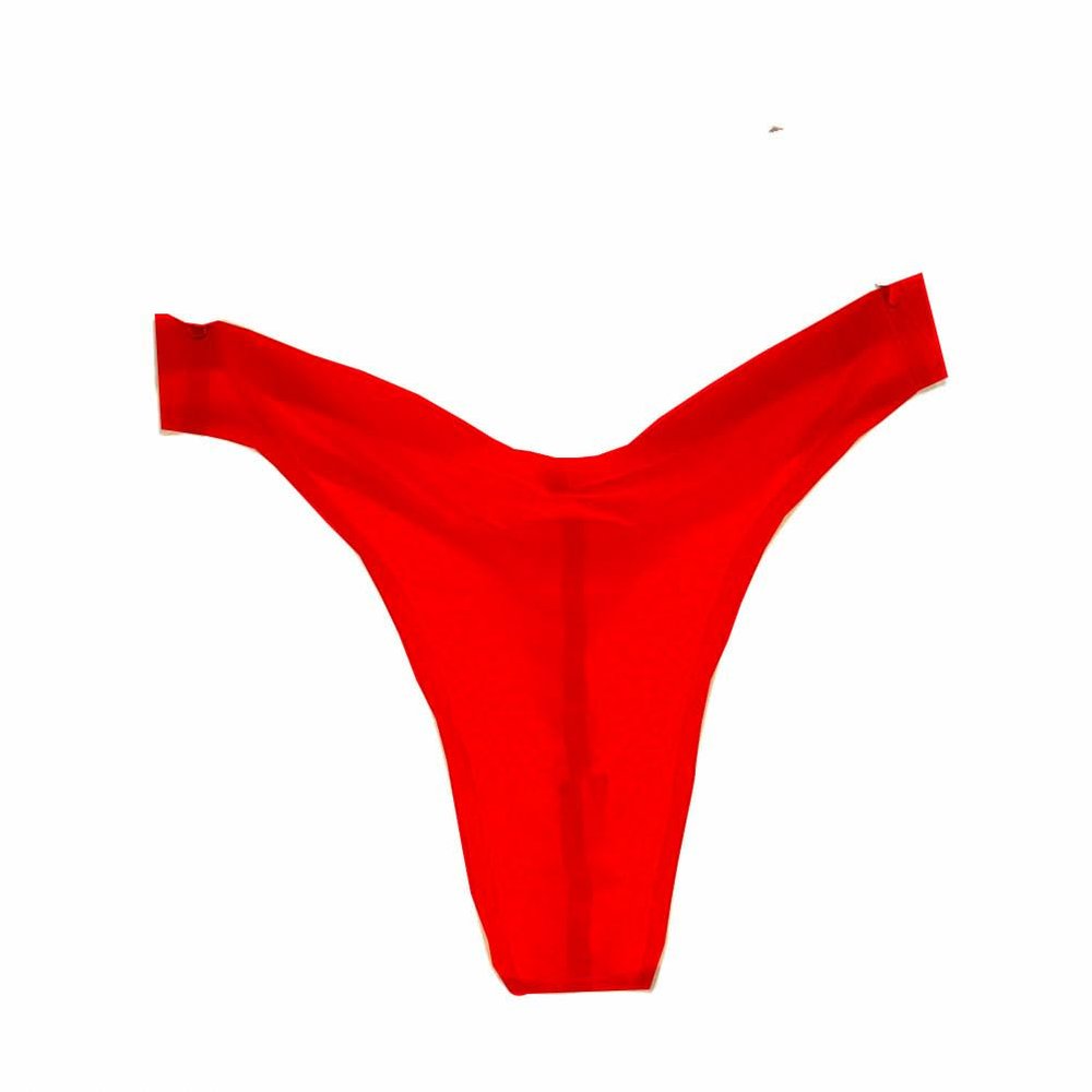 GAOGAO Seamless Free Breathing Male Smooth Ice Silk G-Strings & Thongs Underwear Men Brief (US, Alpha, Large, Regular, Regular, red)