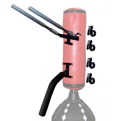 Elitix Wing Chun Dummy Bundled Spring Arms & Leg Martial Arts Trainer, Cheap Wing Chun Dummies Practice Stand for Fence, Wall Mount Kung Fu Target Pads for Punching Kicking(Color:Double Spring)