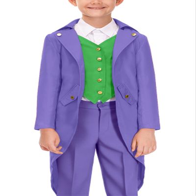 BesserBay Halloween Boys Renaissance Steampunk Medieval Gothic Tailcoat Jokerr Vampire Jacket Purple 4 Years