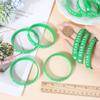 GORGECRAFT 30Pcs Silicone Wristbands Green Rubber Basketball Waterproof Lightweight Elastic Sports Band with Word Star for Football Gym Sport Party view 3
