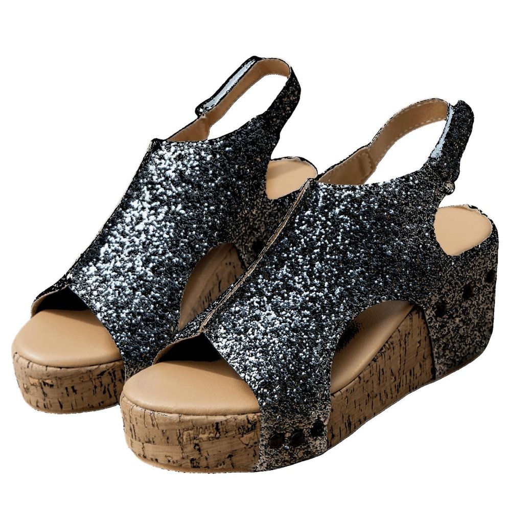 Ladmiple Wedge Sandals For Women Low Heel Wide Women's Bohemia Platform Wedge Sandals: Flatform Open Toe Ankle Strap Slip on Stylish Casual Dressy Beach Summer Dress Shoes