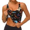 ZLYYXY Women's Sports Bras - U-Racerback Bra I Love My Dog Dachshunds Workout Tank Tops with Removable Cups for Running/Yoga/Gym view 4