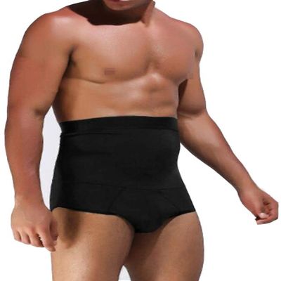 ALEPXS Safety Certification Men's Slimming Boxer Brief Body Shaper High Waist Leg Control Brief(Size:XX-Large)