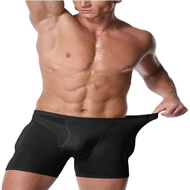 ALEPXS Safety Certification Men Butt Lifter Shapewear Butt Shaper Enhancing Padded Boxer Brief(Size:Medium)