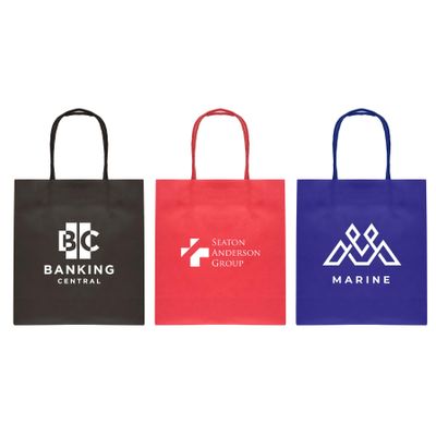 PromoStadium Custom Bags, Kraft Paper Bag - 7.5" w x 8.3" h, $2.59/pc, Qty 100 Personalized Bags with logo or text - Red