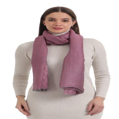 EH 100% Pure Linen Scarf/Stole | Two-Tone Color Twill | Large, Airy, and Breathable | All-Weather scarf (Pink & Grey)