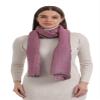 EH 100% Pure Linen Scarf/Stole | Two-Tone Color Twill | Large, Airy, and Breathable | All-Weather scarf (Pink & Grey) view 1