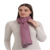 EH 100% Pure Linen Scarf/Stole | Two-Tone Color Twill | Large, Airy, and Breathable | All-Weather scarf (Pink & Grey) view 2
