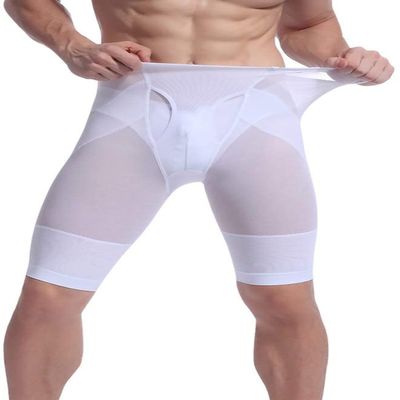ALEPXS Safety Certification Men's Body Shaper Tummy Control Slimming Compression Short Boxer,M(Size:XX-Large)