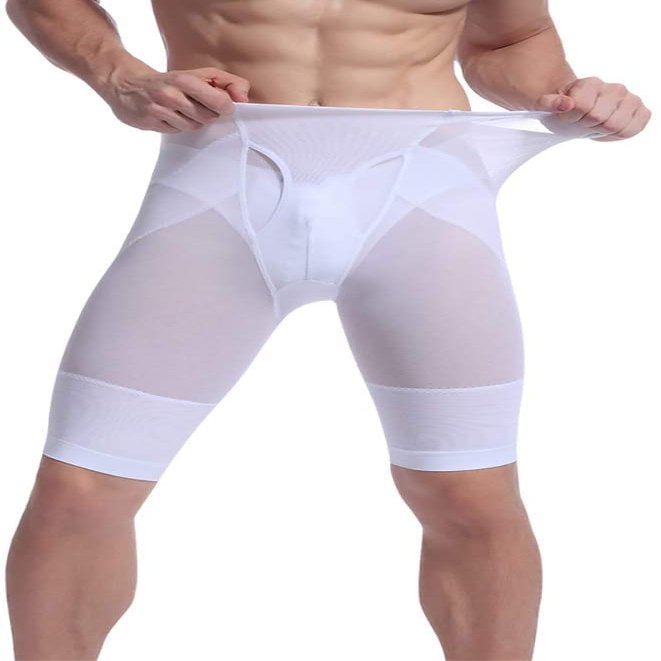 ALEPXS Safety Certification Men's Body Shaper Tummy Control Slimming Compression Short Boxer,M(Size:XX-Large)