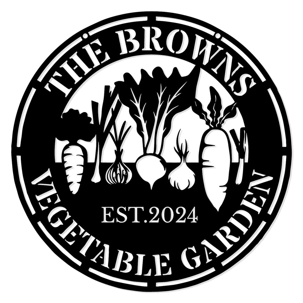MeigoArt Custom Vegetables Garden Metal Sign, Vegetables Sign, Custom Garden Metal Sign, Garden Decor, Gift for mom, Grandma Gift (Style-4)