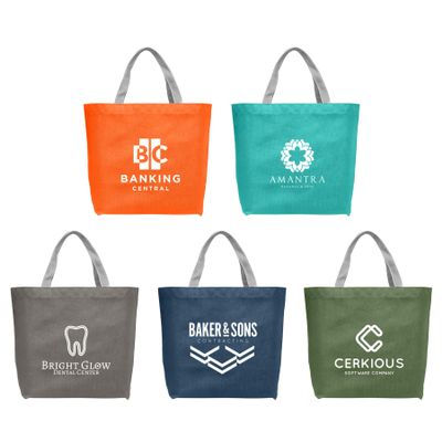 PromoStadium Custom Bags, Julian RPET - Recycled Non-Woven Shopping Tote Bag, $2.09/pc, Qty 150 Personalized Bags - Forest Green