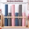Vibeo Yoga Mat Holder Wood Yoga Mat Rack Floor, Yoga Mat Holder for Home Gym Office Pilates Room Yoga Studio, Exercise Equipment Storage Basket for Foam Roller view 2