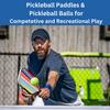 2 Player Pickleball Balls and Pickleball Paddles Set of 2 - Lightweight Polymer Pickle Ball Paddle 2 Pcs with Power Grips & Pickleball Ball 2 Pcs - Gift Box Pickleball Gifts - Indoor Or Outdoor Play view 3