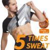 Vuirrm Sauna Shirt for Men, Sauna Tank Top with Zipper, Men's Sauna Waist Trainer Vest Sweat Compression Vest Slimming Body Shaper, 4XL/5XL,Black view 2