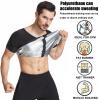 Vuirrm Sauna Shirt for Men, Sauna Tank Top with Zipper, Men's Sauna Waist Trainer Vest Sweat Compression Vest Slimming Body Shaper, 4XL/5XL,Black view 4
