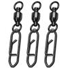 GERUITE Snap Fishing Swivels Ball Bearing Swivel High Strength Fishing Swivels Saltwater Stainless Barrel Swivel for Freshwater#3(50 Pcs) view 1