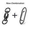 GERUITE Snap Fishing Swivels Ball Bearing Swivel High Strength Fishing Swivels Saltwater Stainless Barrel Swivel for Freshwater#3(50 Pcs) view 3