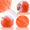 2 Pcs Cheerleading Pom Poms with Handle for Girl Team Spirit Sports Games Dance Outfit (Orange Matte) view 3