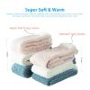 Bulinlulu Fuzzy Socks With Grips for Women,7 Pairs Non Slip Hospital Sleep Warm Fluffy Non-Skid Thick Slipper Socks with Grippers(Dark Grey/White/Blue) view 3