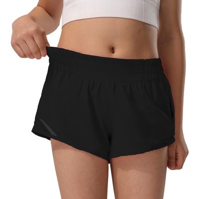 HXUNJW Girls Athletic Shorts Lightweight Running Shorts for Teen Girls Kids Liner with Zip Pocket and Elastic(04-Black/S)