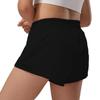 HXUNJW Girls Athletic Shorts Lightweight Running Shorts for Teen Girls Kids Liner with Zip Pocket and Elastic(04-Black/S) view 3