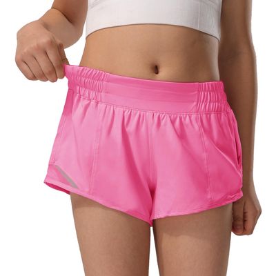 HXUNJW Girls Athletic Shorts Lightweight Running Shorts for Teen Girls Kids Liner with Zip Pocket and Elastic(04-Hot Pink/M)