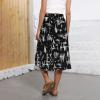 Boho Skirts for Women Summer Casual Flowy Floral Midi Skirts with Pockets Lightweight Loose Comfy Y2k Skirts Drawstring High Waisted A-Line Skirts Work Skirts for Women Office Hawaiian Skirts view 3