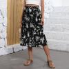 Boho Skirts for Women Summer Casual Flowy Floral Midi Skirts with Pockets Lightweight Loose Comfy Y2k Skirts Drawstring High Waisted A-Line Skirts Work Skirts for Women Office Hawaiian Skirts view 4