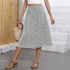 Boho Shorts Women's Trendy Summer Midi Skirts with Pockets, Y2k High Waisted A-Line Skirts, Lightweight, Comfortable, Drawstring Ties - Perfect for Bohemian &Casual Wear view 2