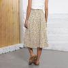 Boho Skirts for Women Trendy Summer Flowy Floral Midi Skirts with Pockets Lightweight Loose Comfy Y2k Skirts Drawstring High Waisted A-Line Skirts Work Skirts for Women Office Bohemian Skirts view 3