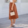 Boho Skirts for Women Trendy Summer Flowy High Waist Midi Skirts with Pockets Lightweight Loose Comfy Y2k Skirts Drawstring High Waisted A-Line Skirts for Women Midi Length Wrap Skirt Hawaiian Skirts view 4