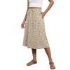 Boho Skirts for Women Trendy Summer Flowy Floral Midi Skirts with Pockets Lightweight Loose Comfy Y2k Skirts Drawstring High Waisted A-Line Skirts for Women Midi Length Wrap Skirt Bohemian Skirts view 1