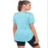 Alovien Short Sleeve Workout Shirts Women Loose Fit, V-Neck Women Exercise T-Shirt Workout Top, Dry Fit Yoga Gym Sport Tops, Bright Blue,S Mint Green view 2