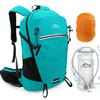 IX INOXTO Hydration Backpack, 25L Hiking Backpack with 3L Water Bladder and Rain Cover, Hiking Water Backpack Men Women Lightweight Hydration Pack for Hiking, Cycling, Climbing, Camping (Cyan), Black view 1