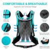 IX INOXTO Hydration Backpack, 25L Hiking Backpack with 3L Water Bladder and Rain Cover, Hiking Water Backpack Men Women Lightweight Hydration Pack for Hiking, Cycling, Climbing, Camping (Cyan), Black view 3