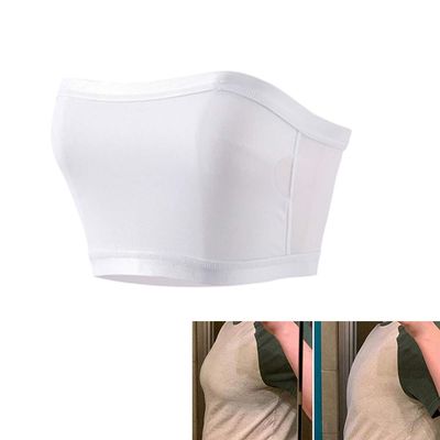 ALEPXS Safety Certification Chest Binder Tomboy Lesbian Sport Bra Breathable Flat Short Tank Top Super Flat Corset(Color:White,Size:Small)
