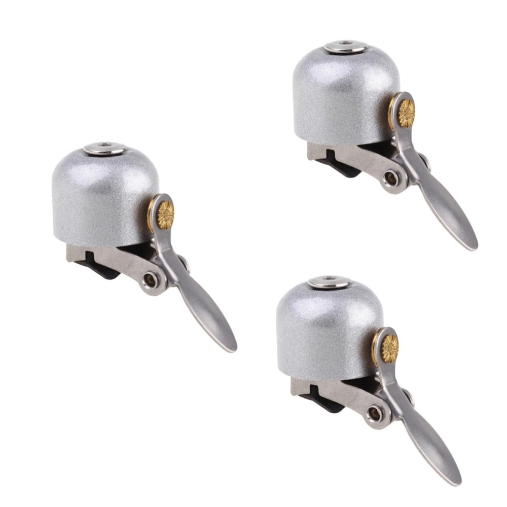 HANABASS 3pcs Vintage Bike Bells for Adults Long Bell Dial Horn Loud Sound Bike Ring Outdoor Hammer Practical Horn